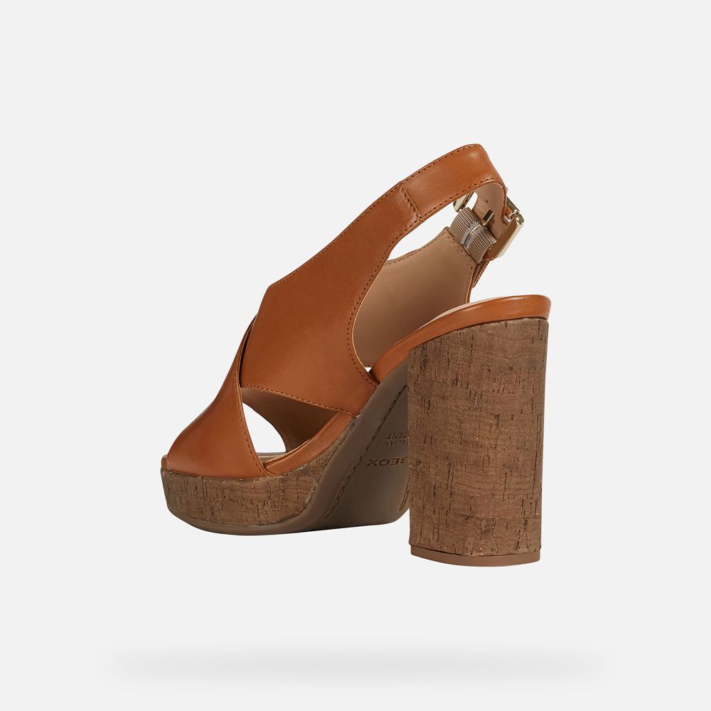 Geox Bayan Sandalet Kahverengi - Gerbera - FPT-693150